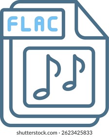 FLAC Line Two Colour Icon