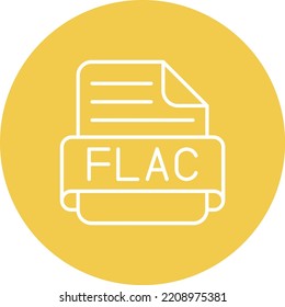 Flac vector icon. Can be used for printing, mobile and web applications.