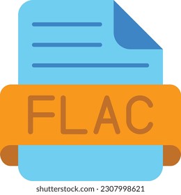 Flac vector icon. Can be used for printing, mobile and web applications.