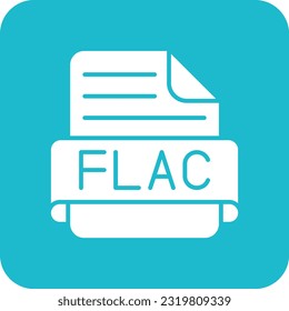 Flac vector icon. Can be used for printing, mobile and web applications.