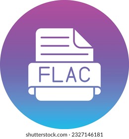 Flac vector icon. Can be used for printing, mobile and web applications.