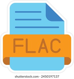 Flac vector icon. Can be used for printing, mobile and web applications.