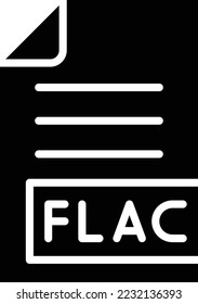 Ilustración de diseño de iconos del vector FLAC
