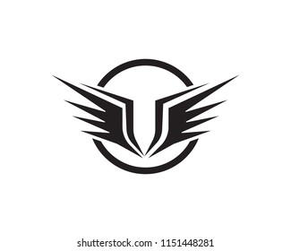 Flacon wing template icon vector design