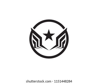 Flacon wing template icon vector design