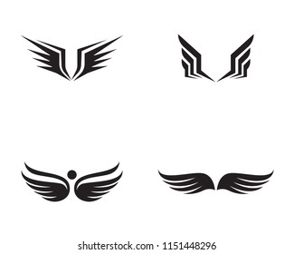 Flacon wing template icon vector design