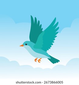 Flad 2D Ilustrations Animal Bird