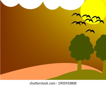 flad design in the backgroud vector