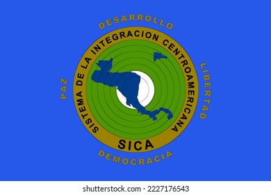 Flaf of Central American Integration System, Sistema de la Integración Centroamericana or SICA