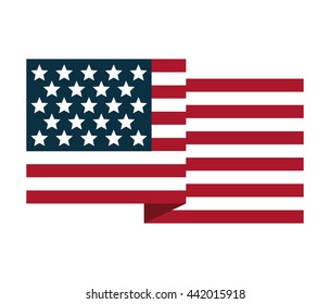 Flaf icon. USA design. vector graphic