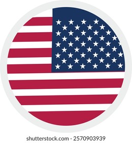 A flag with 13 red and white stripes and 50 white stars on a blue field, symbolizing the union and independence of the United States