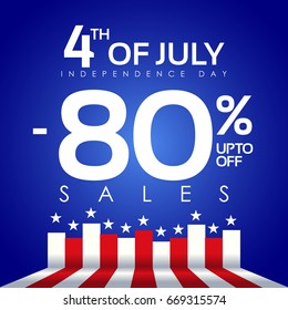 flag 4Th july, independence day, sales offers and discounts