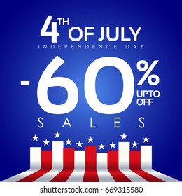 flag 4Th july, independence day, sales offers and discounts
