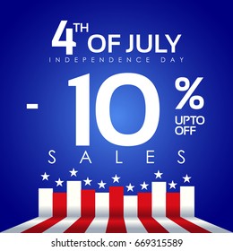 flag 4Th july, independence day, sales offers and discounts