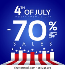 flag 4Th july, independence day, sales offers and discounts