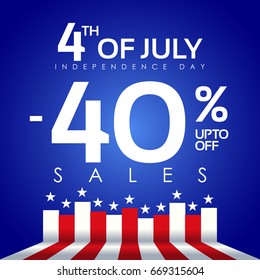 flag 4Th july, independence day, sales offers and discounts