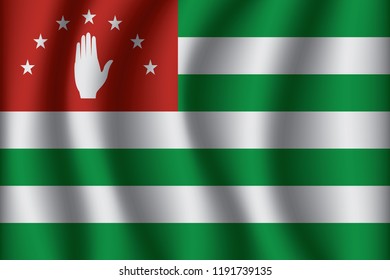 Flag of Abkhazia. Abkhazia Icon vector illustration eps10.