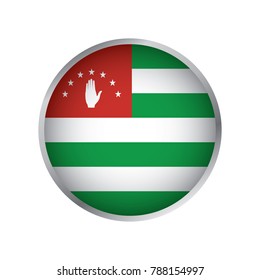 Flag of Abkhazia (Round icon)