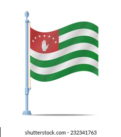 Flag of Abkhazia vector illustration