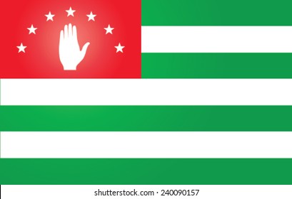 Flag of Abkhazia vector illustration