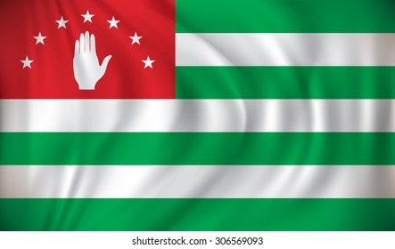 Flag of Abkhazia - vector illustration