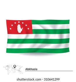 Flagge Abchasiens - Vektorgrafik