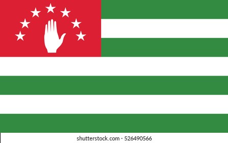 Flag of Abkhazia vector illustration