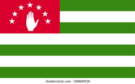 Flag of Abkhazia. Vector illustration. The size of the original.