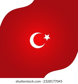 Türkiye Flag with abstract Concept. Independence day background.
