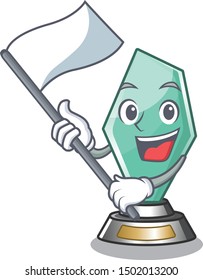 With flag acrylic trophy stored in cartoon drawer