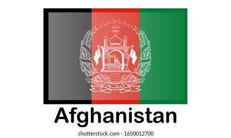 Flag of Afghanistan. Accurate dimensions, elements proportions and colors.