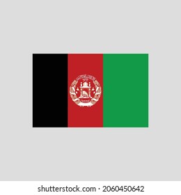 Flag of Afghanistan color line element. Vector element for web page, mobile app, promo.  UI UX GUI design element. 