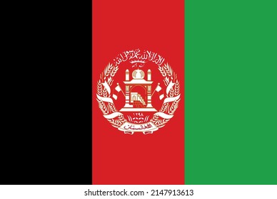 Flag of Afghanistan. design vector. april 2022 