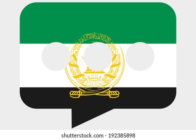 The flag of Afghanistan in a messaging bubble