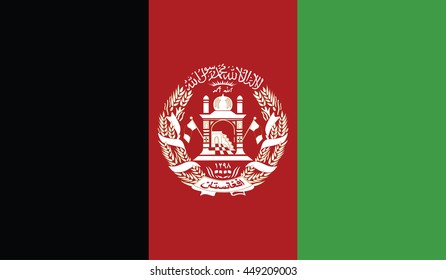 Flag of Afghanistan. Vector. Accurate dimensions, elements proportions and colors.