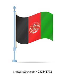 Flag of Afghanistan vector illustration