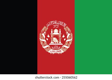 Flag of Afghanistan Vector illustration