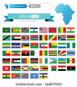 Flag of Africa. vector Illustration.