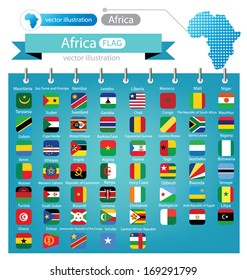 Flag of Africa. vector Illustration.