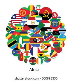 Flag of Africa. vector Illustration.
