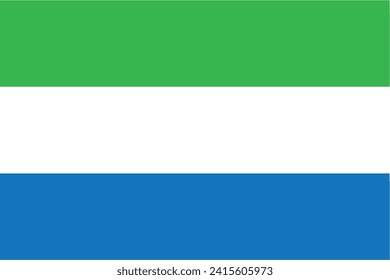 The flag of the African country of Sierra Leone