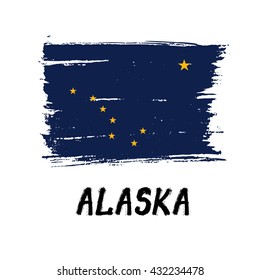 Flag Of Alaska  - Grunge
