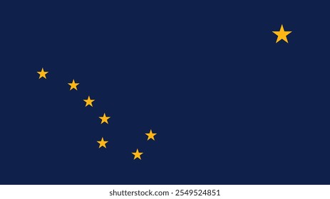 Flag of Alaska, USA, 16:9 Format, Alaska Flag, Vector Images