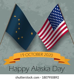 Flag of Alaska and Usa