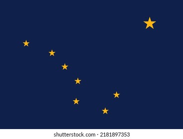 flag of the Alaska in vector.