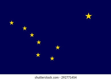 Flag of Alaska - vector illustration.