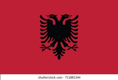 The flag of Albania