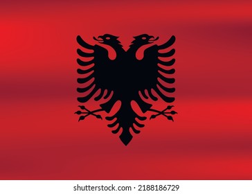 Flag Albania Albanian National Symbol Official Stock Vector (Royalty ...