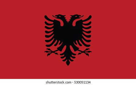 flag of albania vector icon illustration eps10