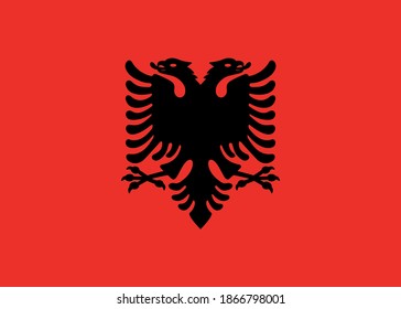 flag of Albania. Vector illustration